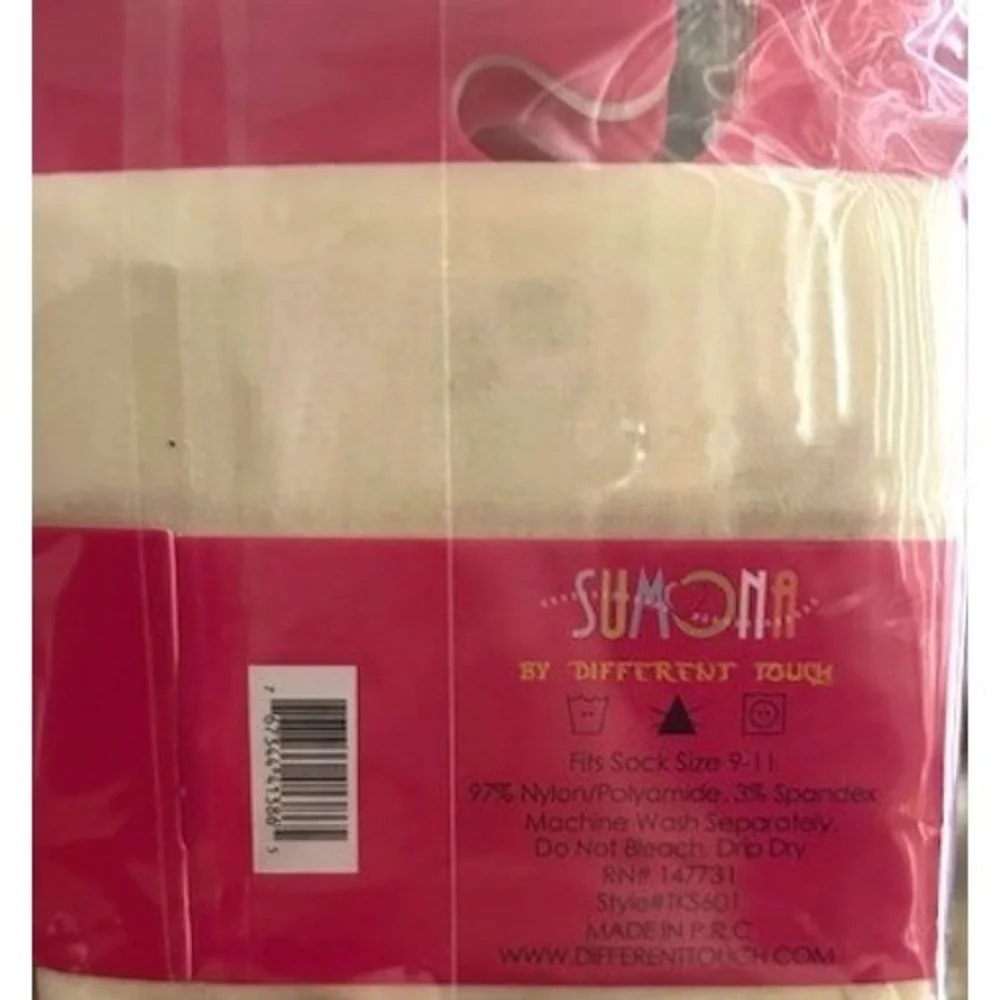 Sumona Womens Thin Trouser Socks 9-11 Legwear Comfort Band 6 Pairs Off-White